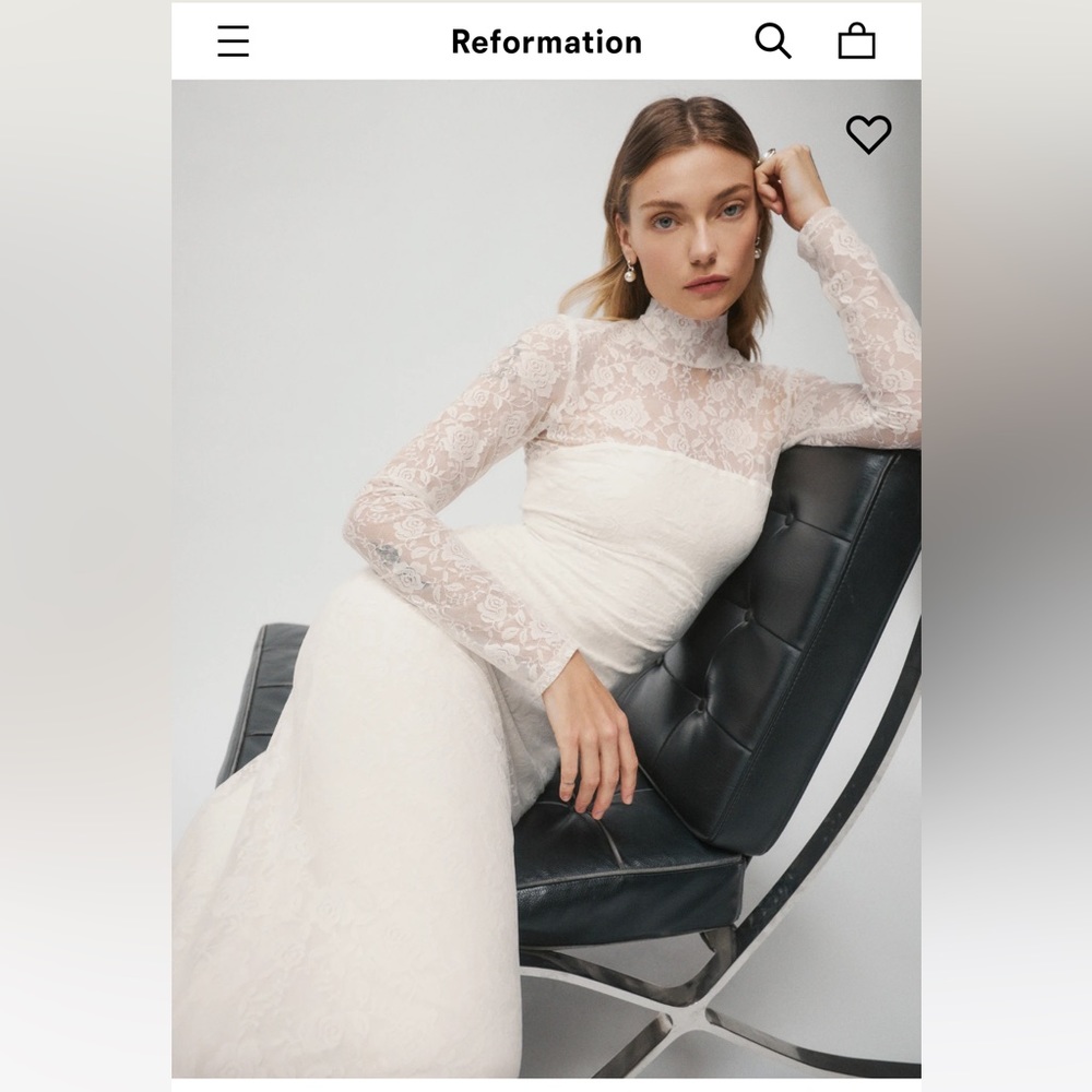 Beautiful white lace Reformation dress size 8